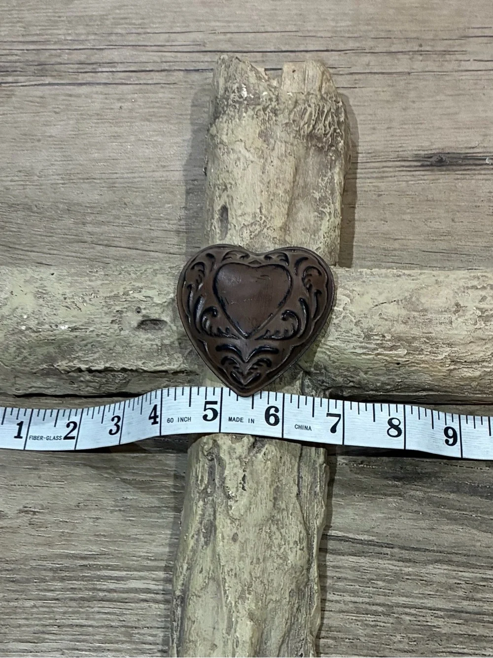 Hobby Lobby Rustic Wood Cross with Carved Heart Center Farmhouse Wall Decor 16”